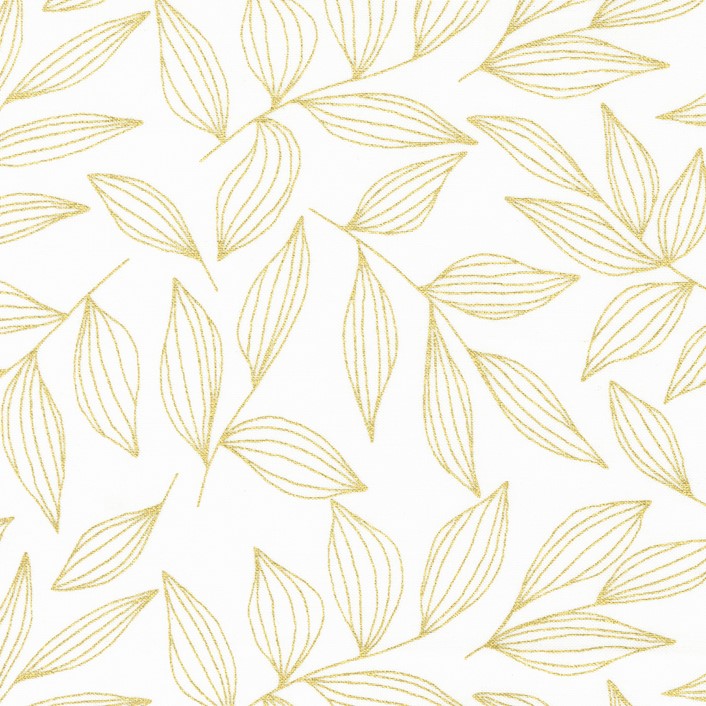 Leaves Paper Gold from the modern patchwork and quilting fabric collection Gilded designed by Alli K Design for Moda Fabrics