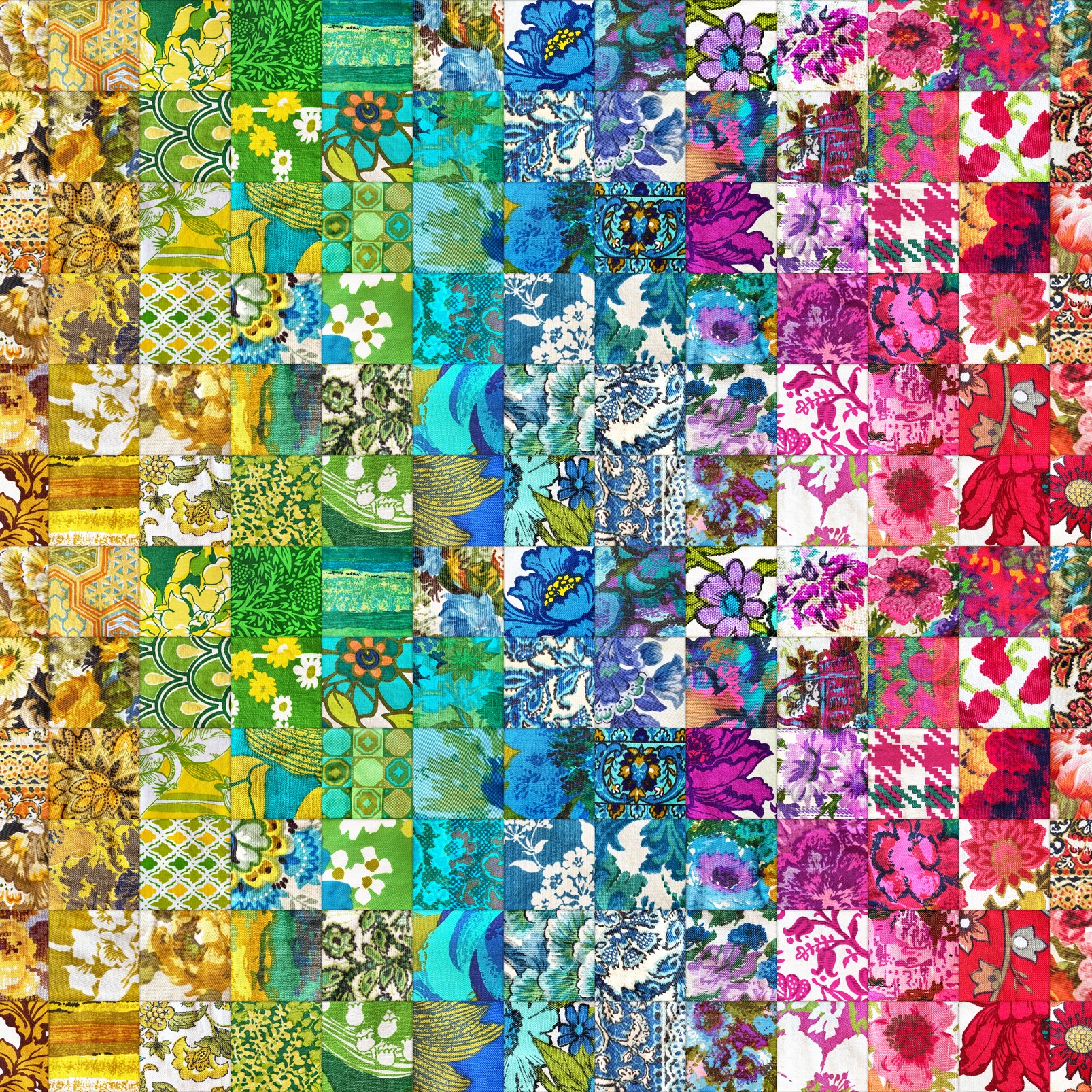 Patchwork Ombre Rainbow from the Vintage Soul collection by Moda Fabrics
