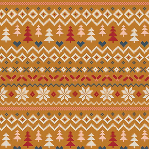 Warm and Cozy Caramel from the Cozy and Magical Christmas fabric collection by Art Gallery Fabrics