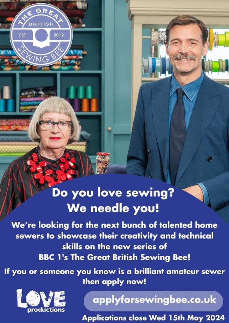 Apply to take part in Series 11 of The Great British Sewing Bee