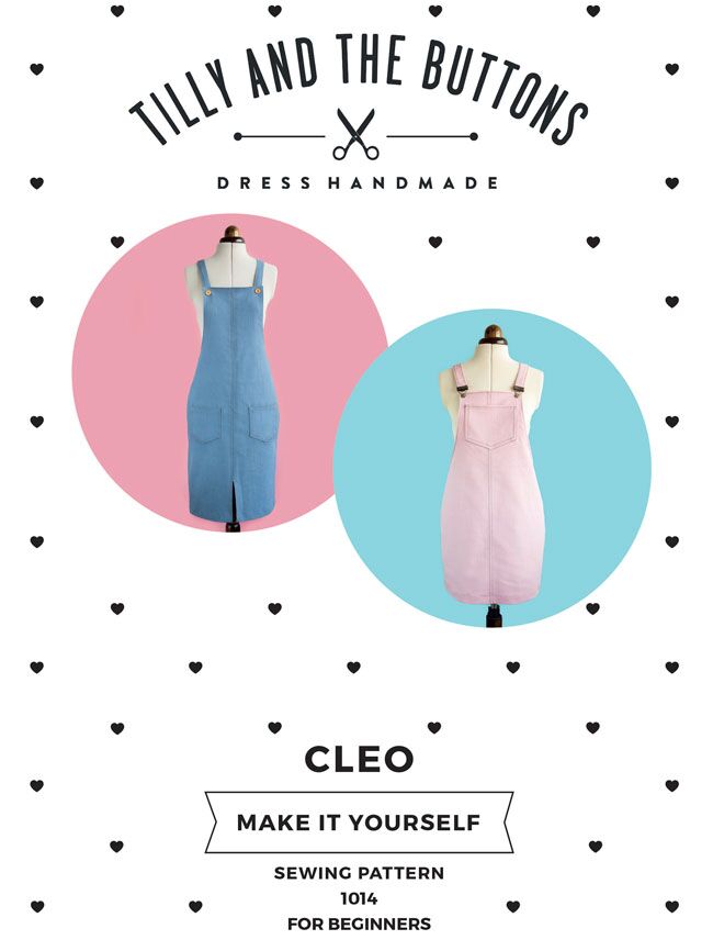 Cleo Dungaree Dress Pattern by Tilly and the Buttons