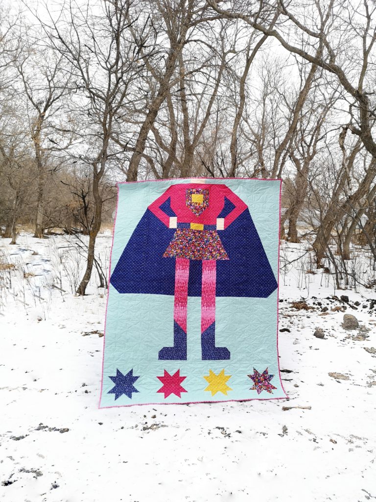GRL PWR Superhero Quilt by Bee Sew Inspired