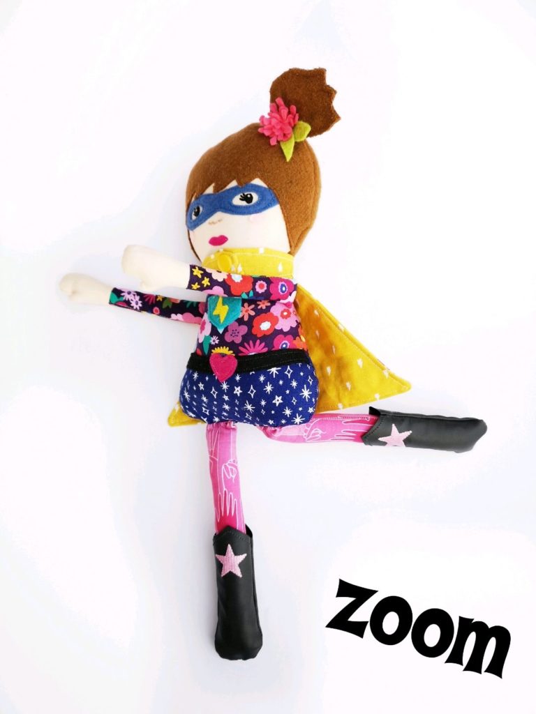 GRL PWR Be A Superhero Doll by Bee Sew Inspired