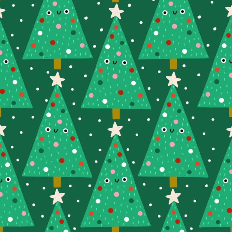Happy Trees Green from the Oh What Fun Christmas fabric collection by Dashwood Studio