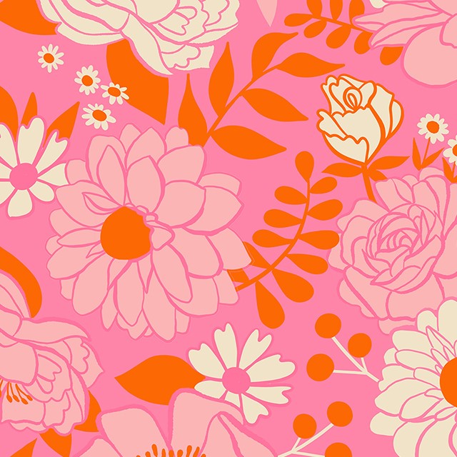 Morning Bloom June from the modern patchwork and quilting fabric collection Rise and Shine designed by Melody Miller for Ruby Star Society