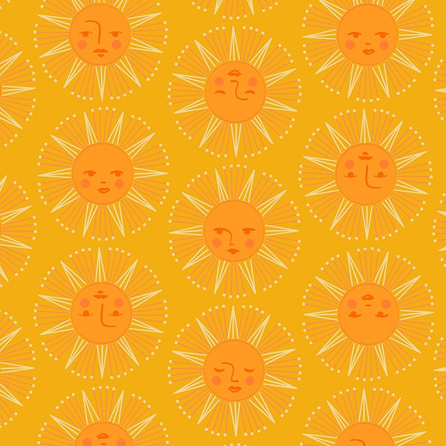 Sundream Buttercup from the modern patchwork and quilting fabric collection Rise and Shine designed by Melody Miller for Ruby Star Society